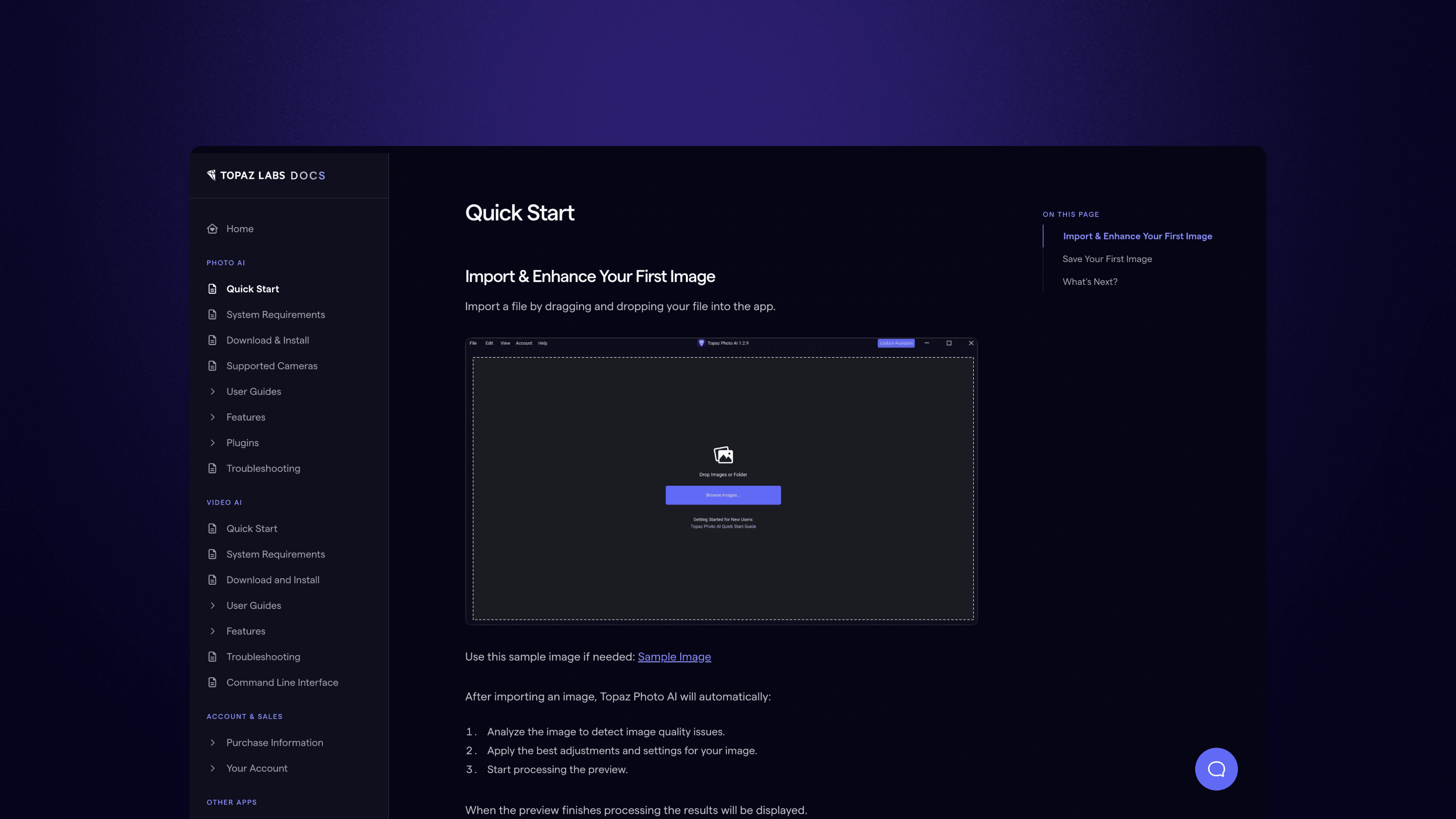 Quick start showing a lightning fast screenshot of Sanity Image optimising and delivering content